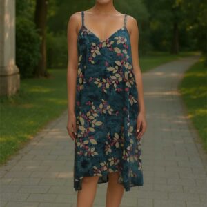 Teal bloom silip dress