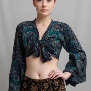 Serene Paisley Elegance wrap top