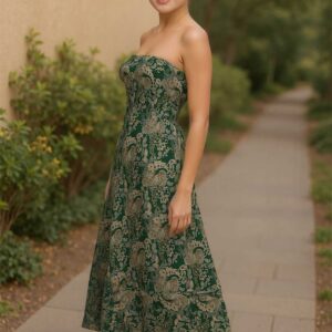 Floral Breeze Strapless Maxi Dress