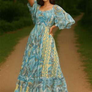 floral off -shoulder maxi dress