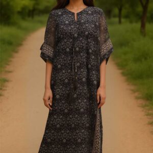 Black Boho Maxi Kaftan