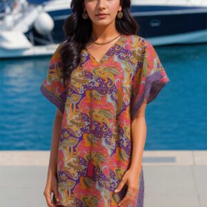 Paisley Glow Kaftan dress