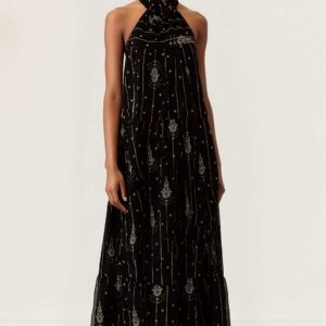 Midnight Elegance Maxi Dress