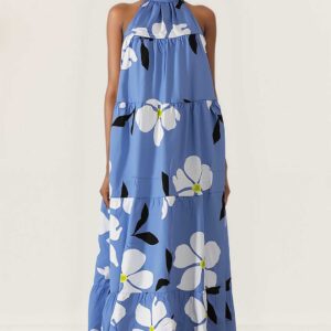 Floral Halter Maxi Dress