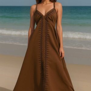 Ivory Boho Halter Maxi Dress