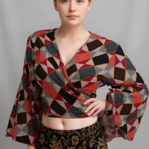 Geometric Pattern WrapTop
