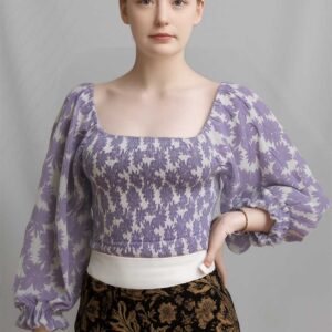 Lilac Whisper Smocked top