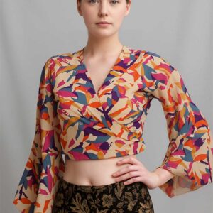 Multicolor Abstract Tai Top