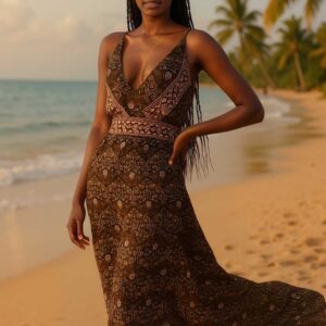 Paisley Charm Sleeveless Maxi Dress