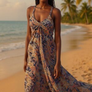 Abstract Breeze Maxi Dress