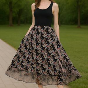 Paisley A-Line Skirt