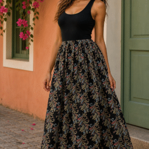 Paisley A-Line Skirt