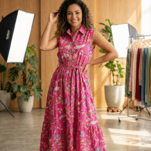 Chic Floral Collar Dress